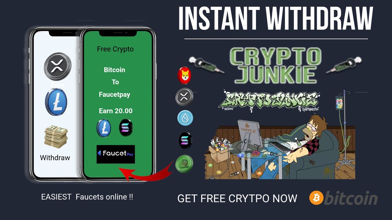 Crypto Junkie - High Paying Bitcoin Faucet -  Free Crypto [ Live Withdrawal To Faucet Pay ]
