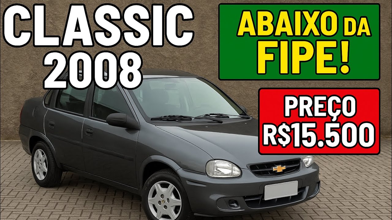 🚗 Classic 2008 1.0 VHC — Abaixo da FIPE! Apenas R$15.500 | Oportunidade Calçadas Car