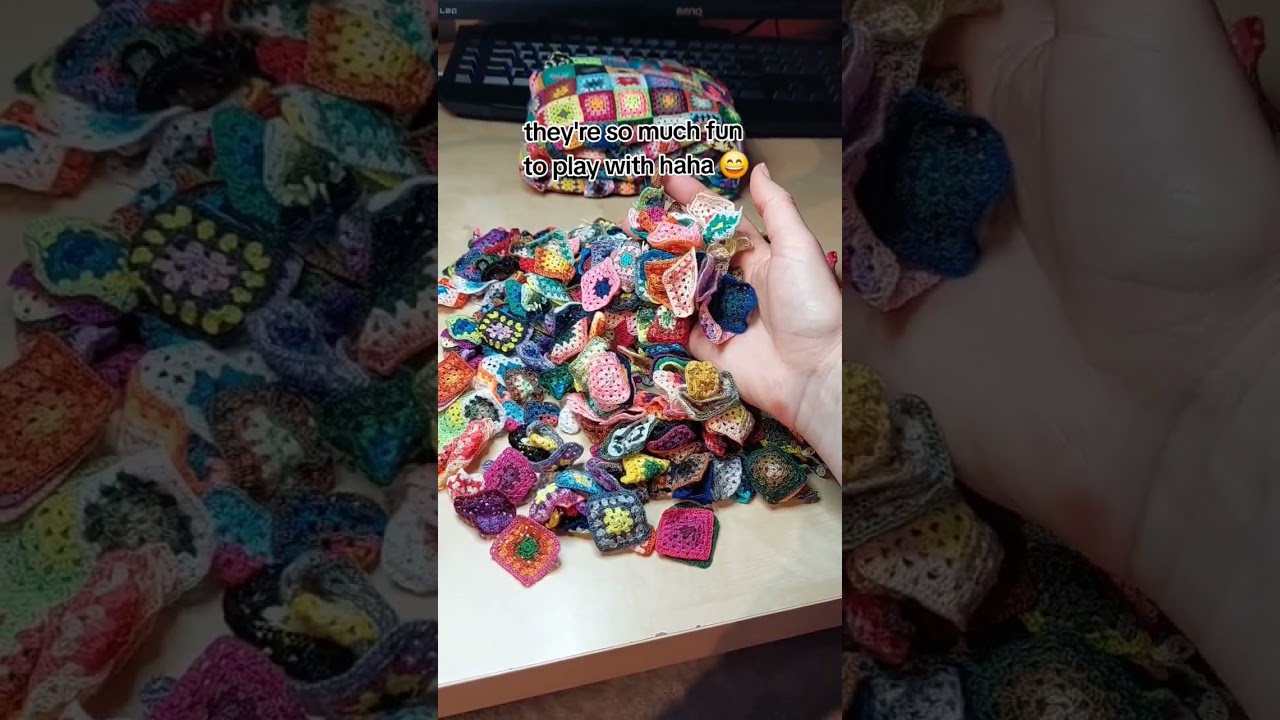 FINALLY a new Update on my human sized microcrochet grannysquare blanket! 🥰