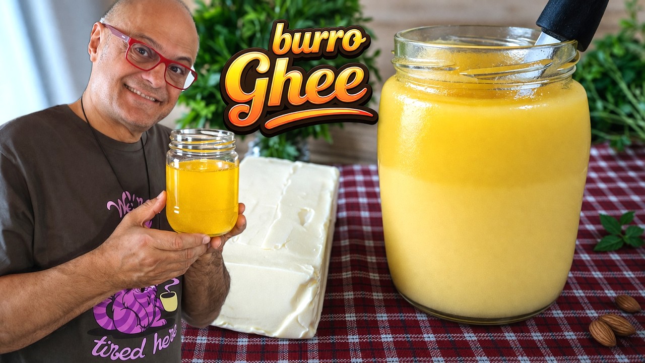 Il BURRO MAGICO GHEE come si Prepara il burro Ghee facilmente a casa il burro chiarificato ghee