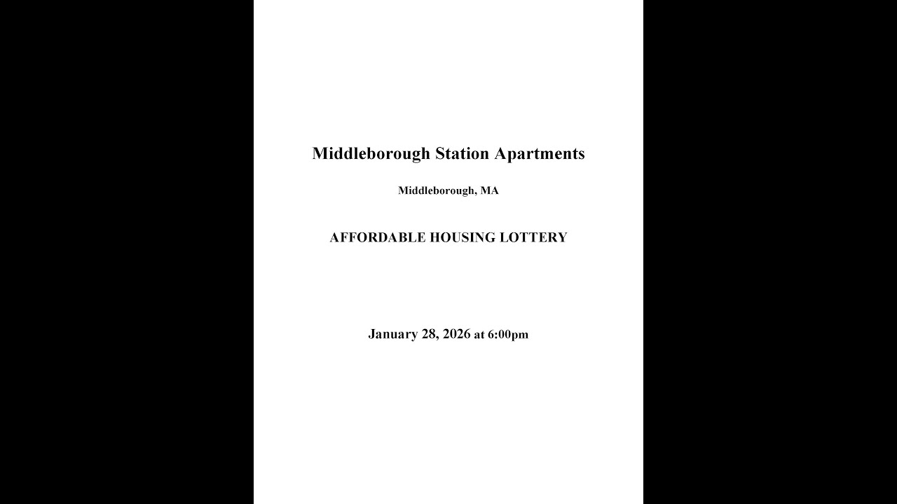 Middleborough Station Apartments - Affordable Housing Lottery