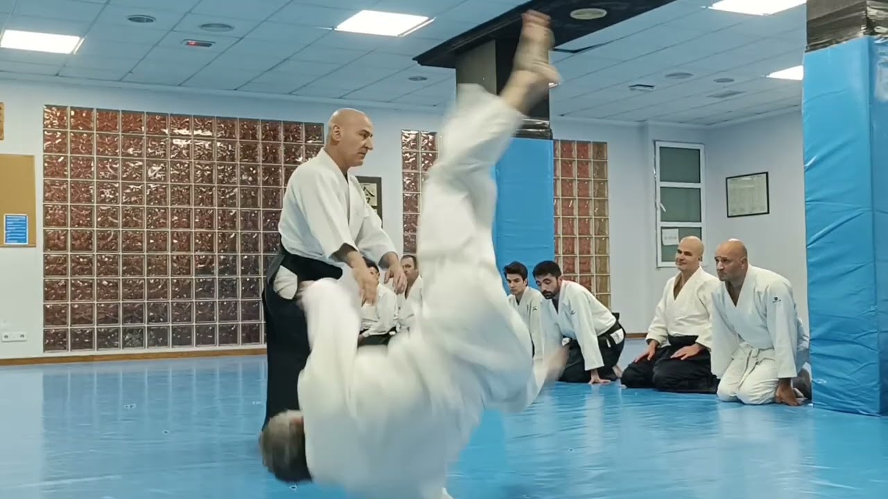 Aikido Sevilleja. Ushiro Ryote Dori: Ikkyo y Sankyo Omote, Kokyu Nage, Sokumen Irimi Nage.