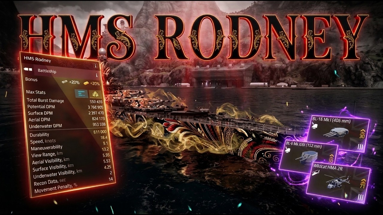 HMS RODNEY is BROKEN! 😱 Full Combat Test
