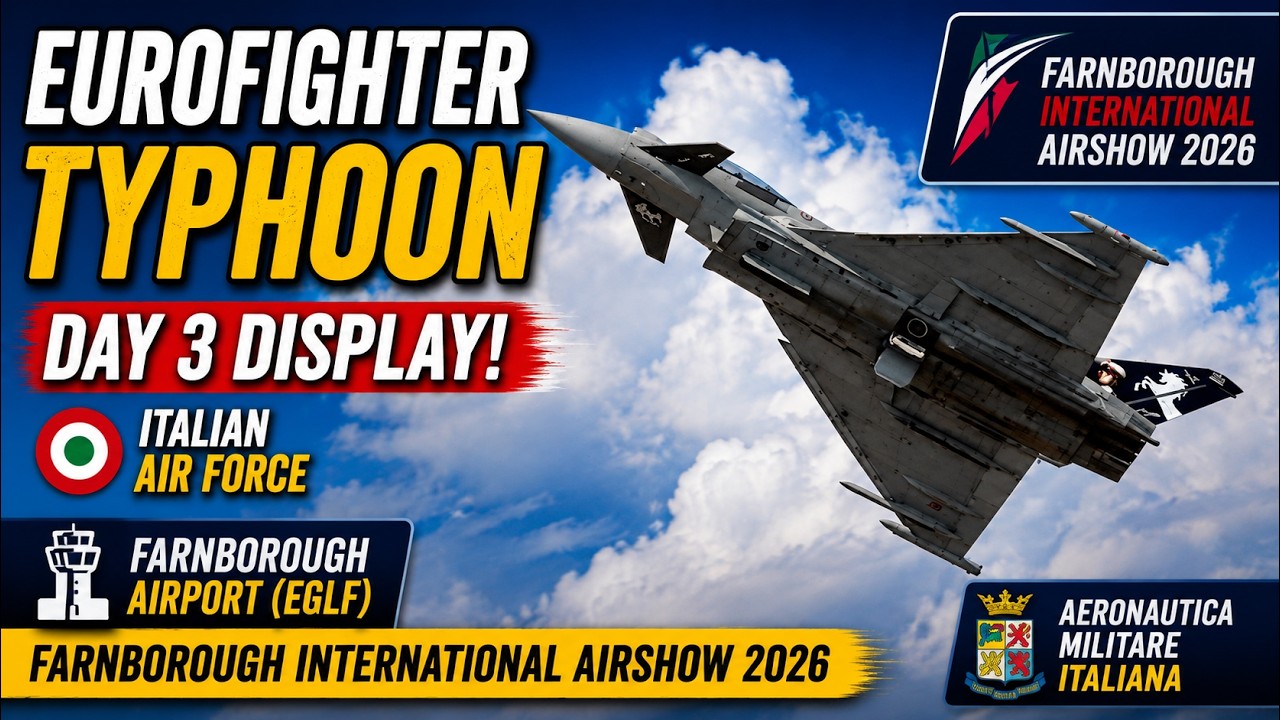 Italian Eurofighter Typhoon Day 3 Display Farnborough Aiirshow 2026