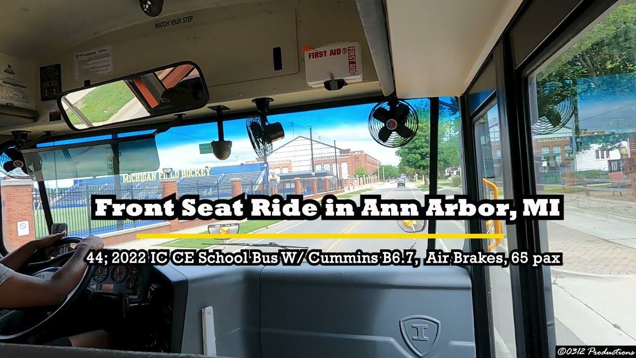 A School Bus Ride Around Ann Arbor, MI (2022 IC CE W/ Cummins B6.7)