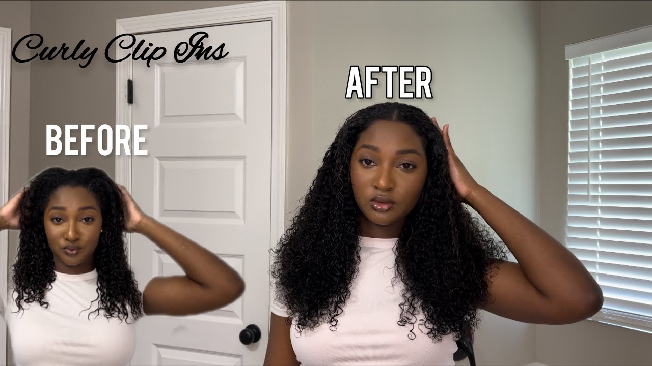 Curly Clip Ins on Natural Hair | ft CurlsQueen