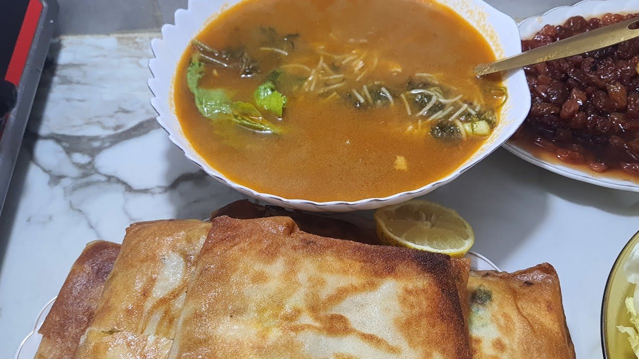 شوربة غليزانية 🥣و البريك🌯 العنابي بنة هبال💯🌙
