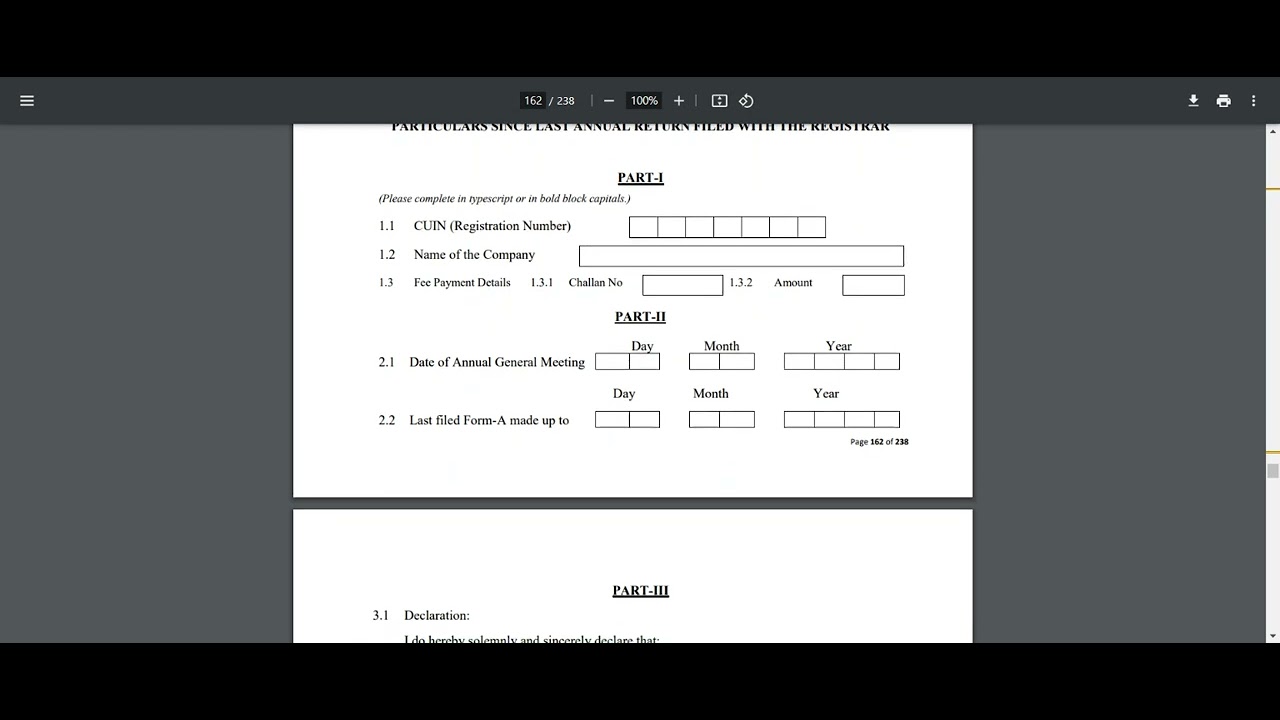 Form-24 No Change Till Annual Return - SECP Compliance | Companies Regulations 2024