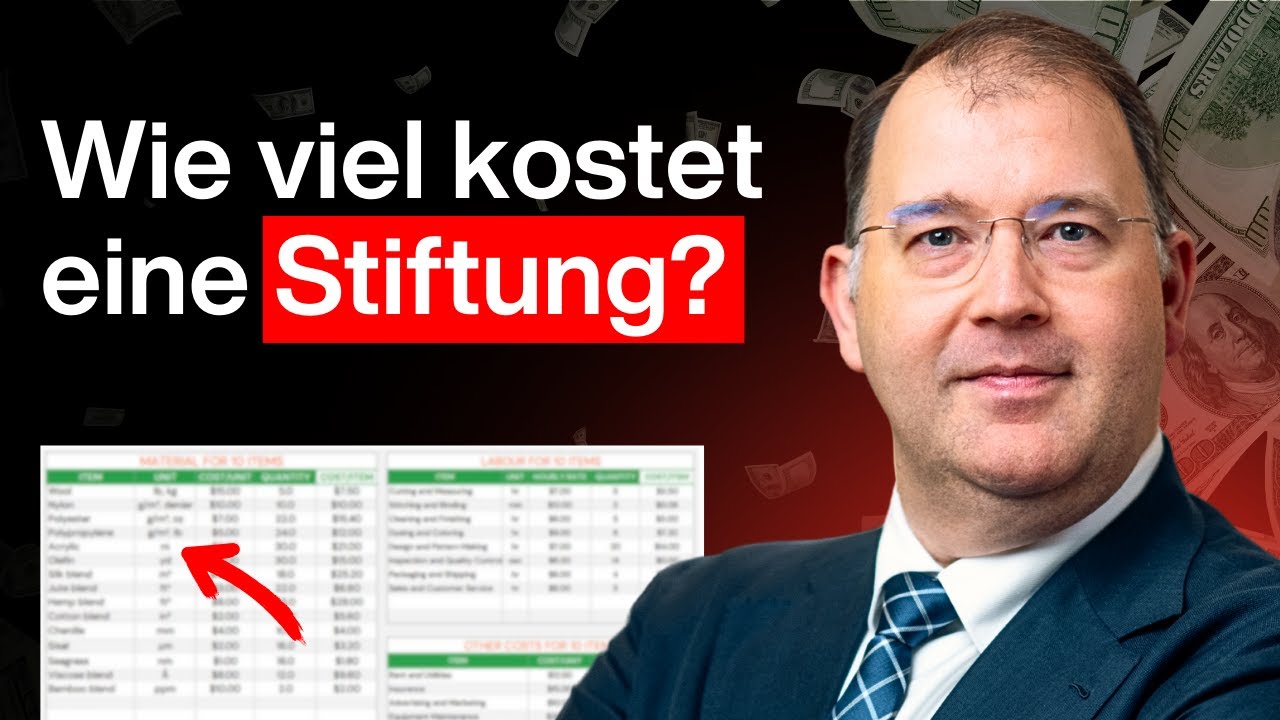 Stiftung gr&uuml;nden & f&uuml;hren: Wie viel kostet das wirklich?