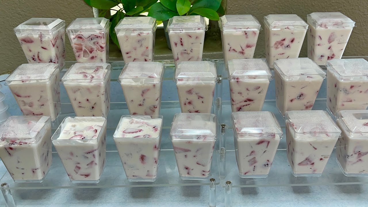 🔴Fresas🍓🍓con crema en vasitos en vivo