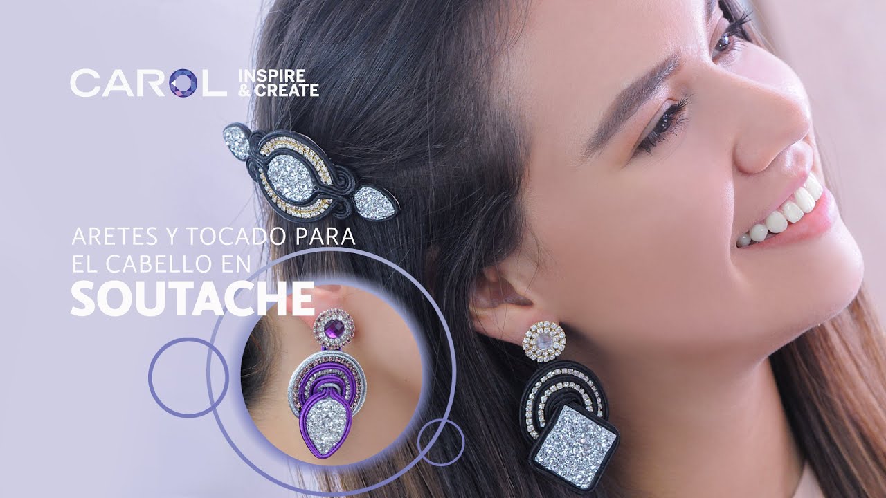 ✨CÓMO HACER ARETES Y TOCADO PARA EL CABELLO EN SOUTACHE✨