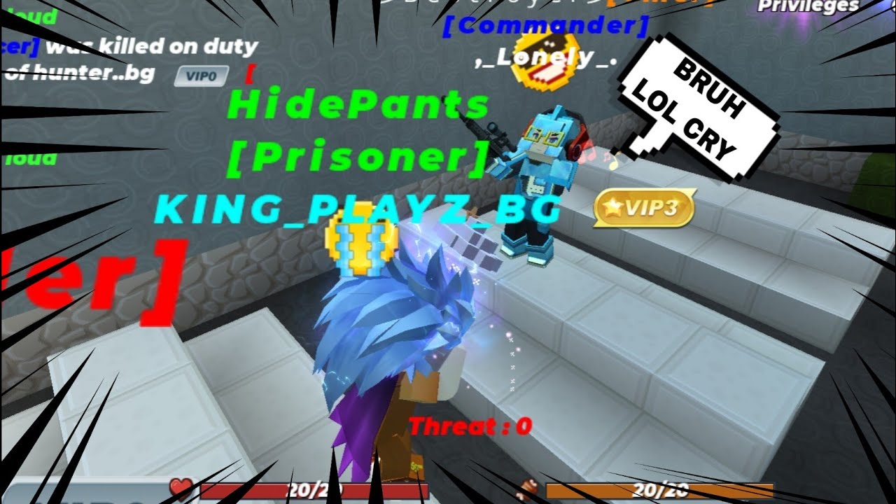 Bully Player get Destroyed then RAGE QUIT... - Jailbreak Blockmango