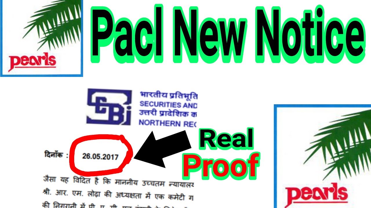 Pacl New Real Notice of 26 May 2017