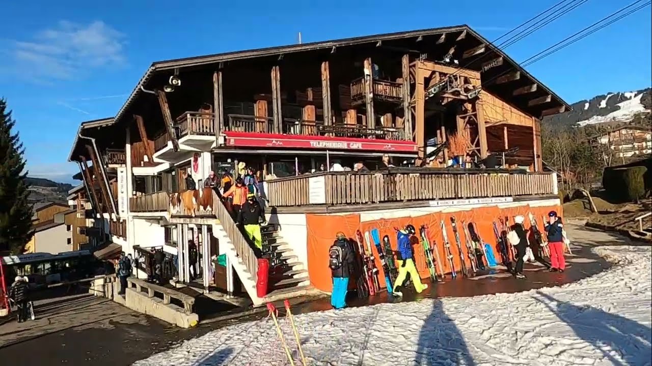 GoPro POV Skiing Green A Meg&egrave;ve Ski Resort from Rocharbois Lift - Feb 2024 Ski Adventure