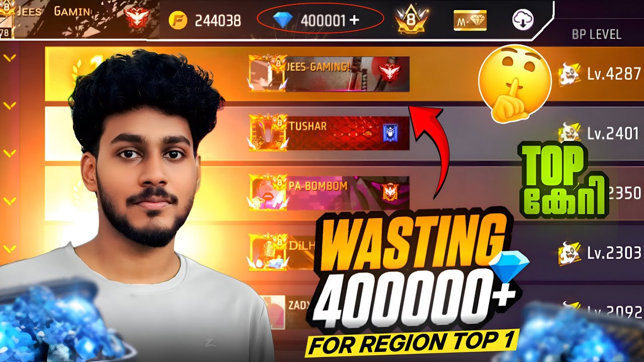 New Booyah Pass എടുത്തു😍 Booyah Pass Region Top Player😱 400,000💎 | Freefire malayalam 