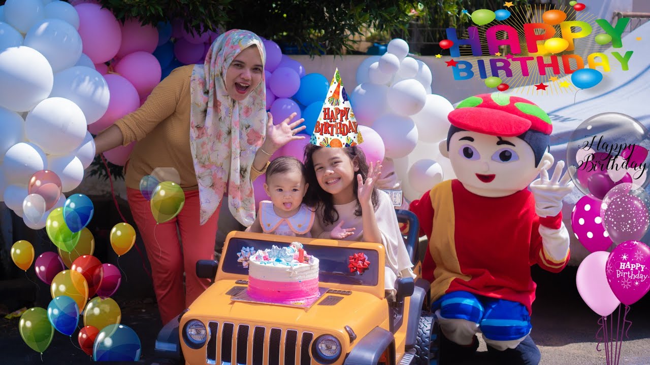 SURPRISE ULANG TAHUN BAYI ARUMI KE 1🎂 _ Kedatangan Badut | Fakhira kibbo