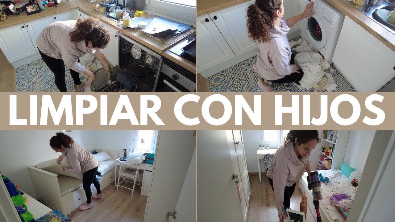 Rutina Real de Limpieza con Niños 🧽 Lavadoras y Organización del Hogar