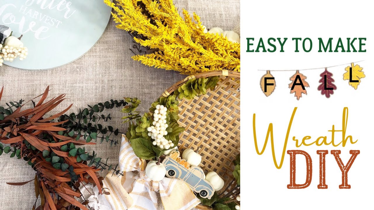 Five Easy to make FALL WREATH DIY under $5 | Fall Decor 2021