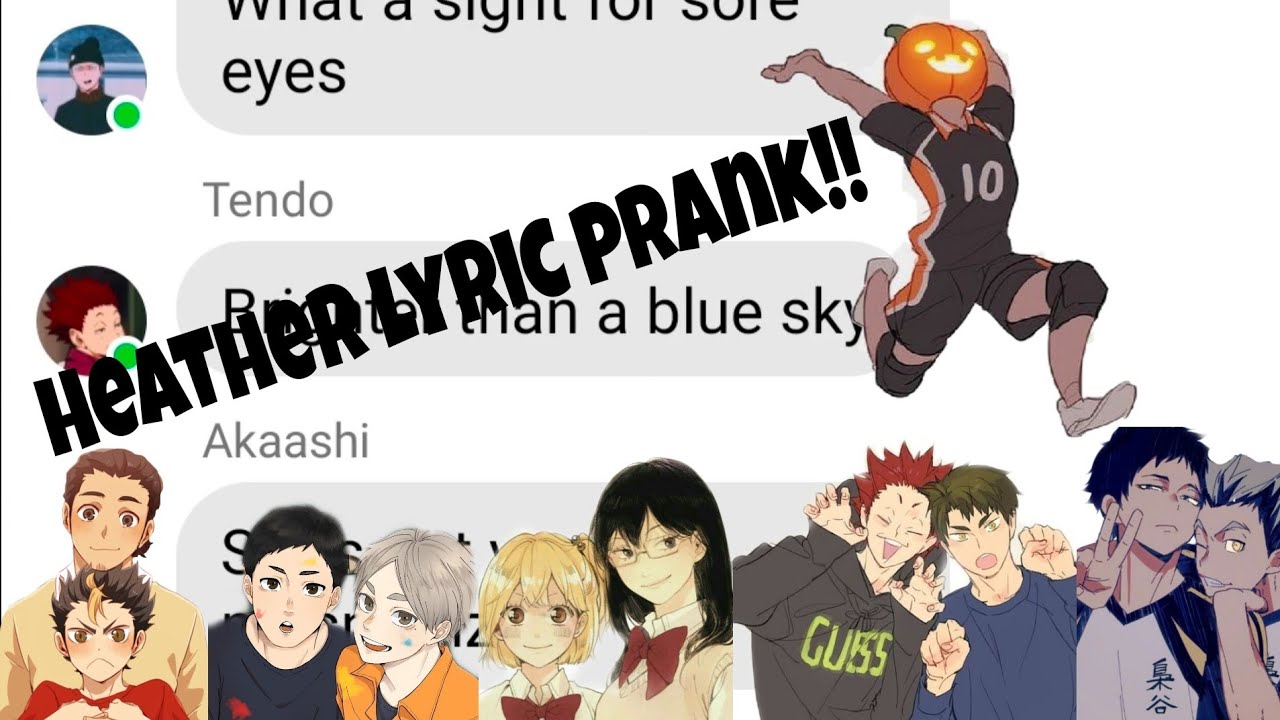 Haikyuu: Heather lyric prank (Hinata's taken?)