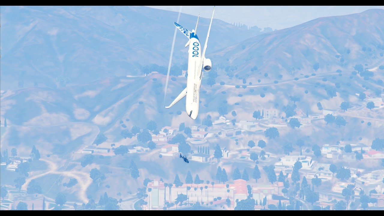A380 Plane Mid-Air Collision and Emergency Landing at Military Base - GTA 5