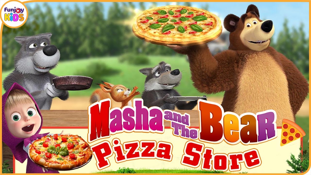 Masha and the Bear Pizza Store! Pizza Maker Game, Pizza Delivery Game | Kids Game | Funjoy Kids