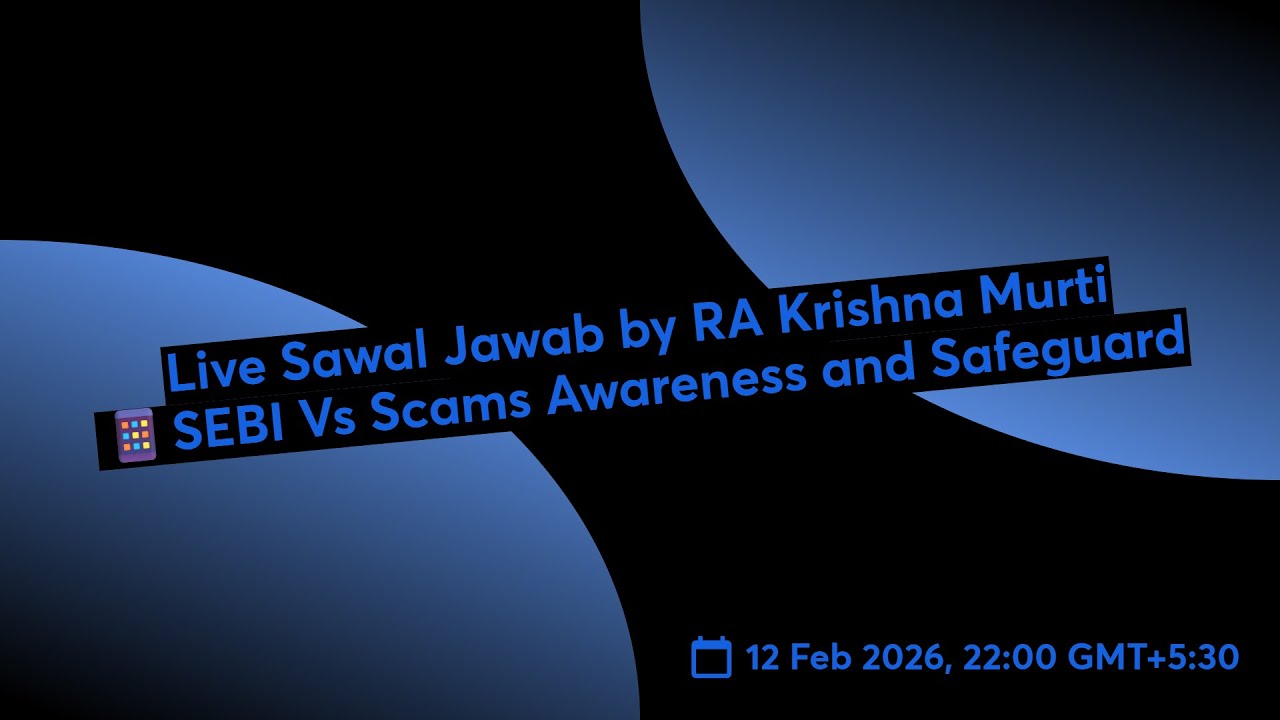 Live Sawal Jawab by RA Krishna Murti 📱SEBI Vs Scams Awareness and Safeguard