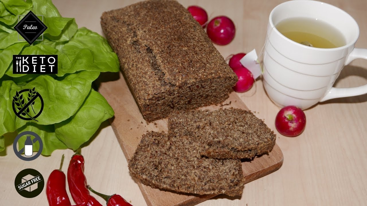 Caraway & Flax Seed Bread with Almond Flour (Paleo Dark 