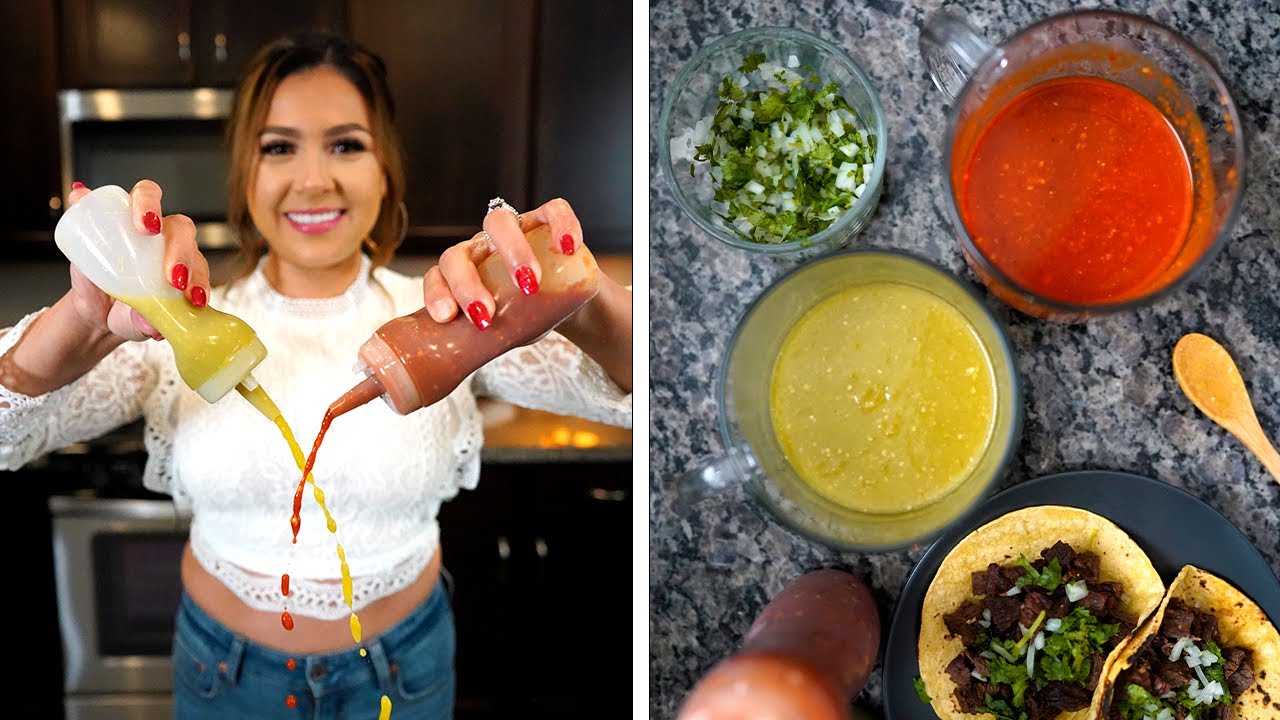 THE BEST TACO SHOP RED & GREEN SALSA | SALSAS TAQUERAS