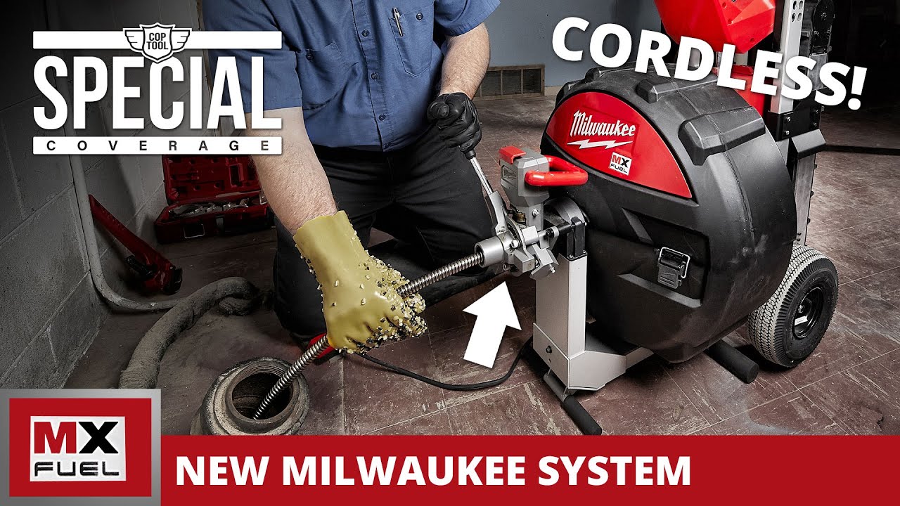 Канализационная барабанная машина Milwaukee MX с системой PowerTredz! MX FUEL