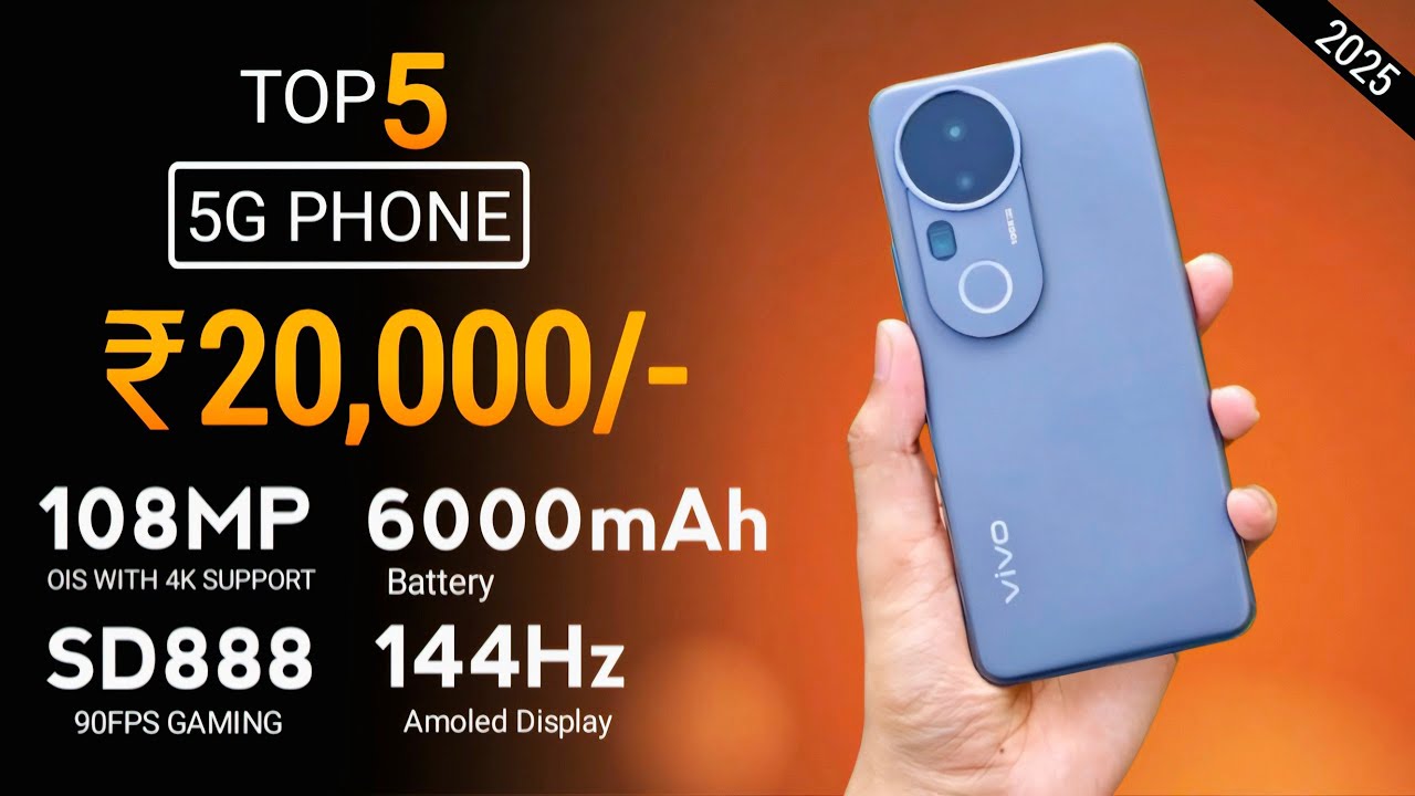 Top 5 Best Camera & Gaming Phone Under 20000 In 2025⚡Best 5G Smartphone Under 20k In India