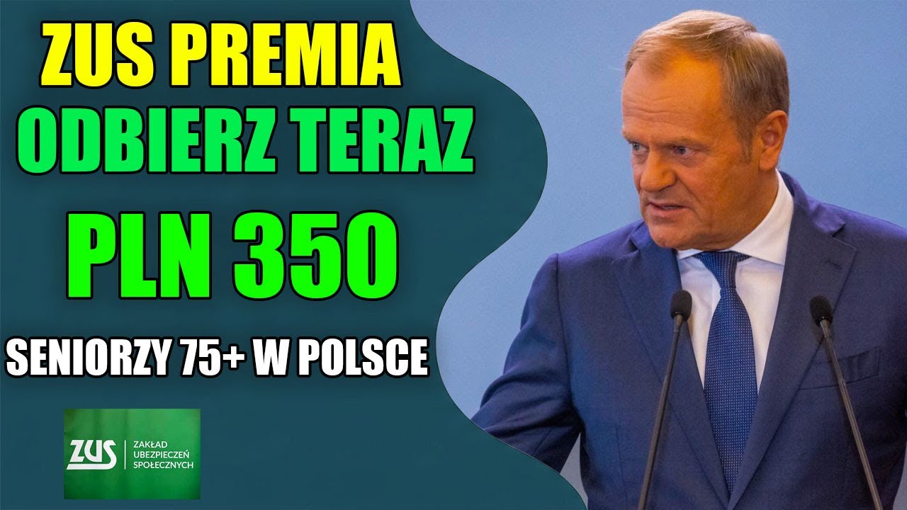 Większość polskich seniorów 65+ nie odebrała 350 zł premii z ZUS