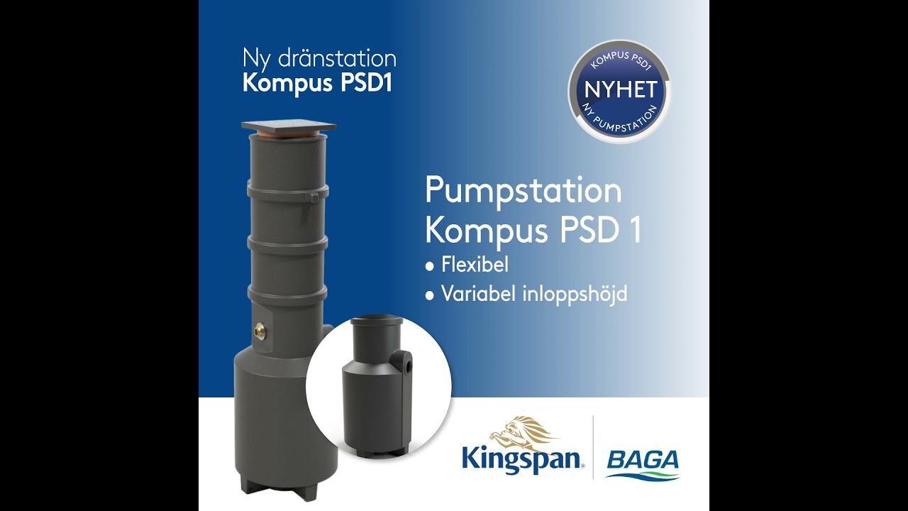 Dränstation Kompus PSD1 från Kingspan BAGA