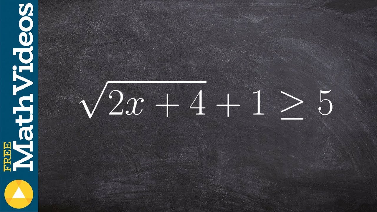 Solving a inequality with a square root