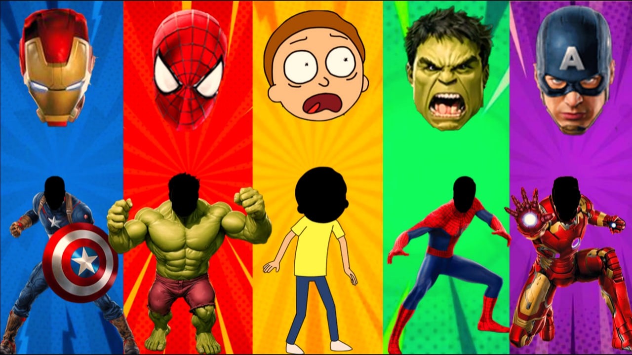 😱 99% FAIL WRONG EYES MARVEL! Guess Iron Man vs Spider-Man vs Hulk vs Cap vs Rick & Morty