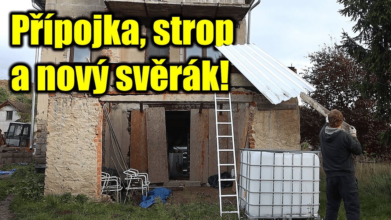 Jeden den na stavbě: přípojka, strop a můj nový svěrák!