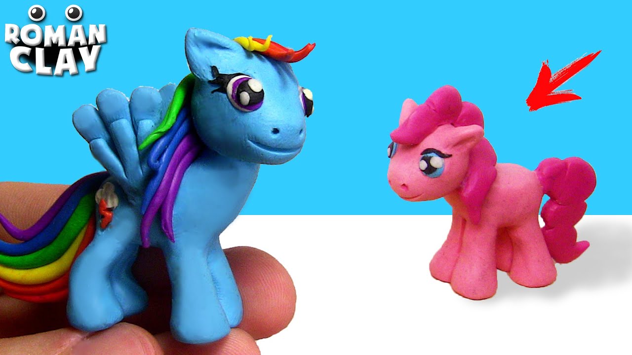Making My Little Pony with Clay 🌈 Pinkie Pie and Rainbow Dash | Roman Clay Tutorial