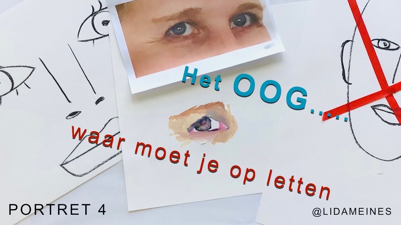 Portret schilderen voor beginners 4, hoe kan ik een oog / ogen tekenen en schilderen