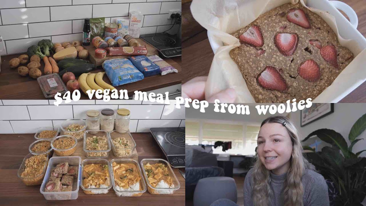 A weeks worth of cheap vegan meals for $40 - cheap vegan recipes from Woolworths Australia🌱