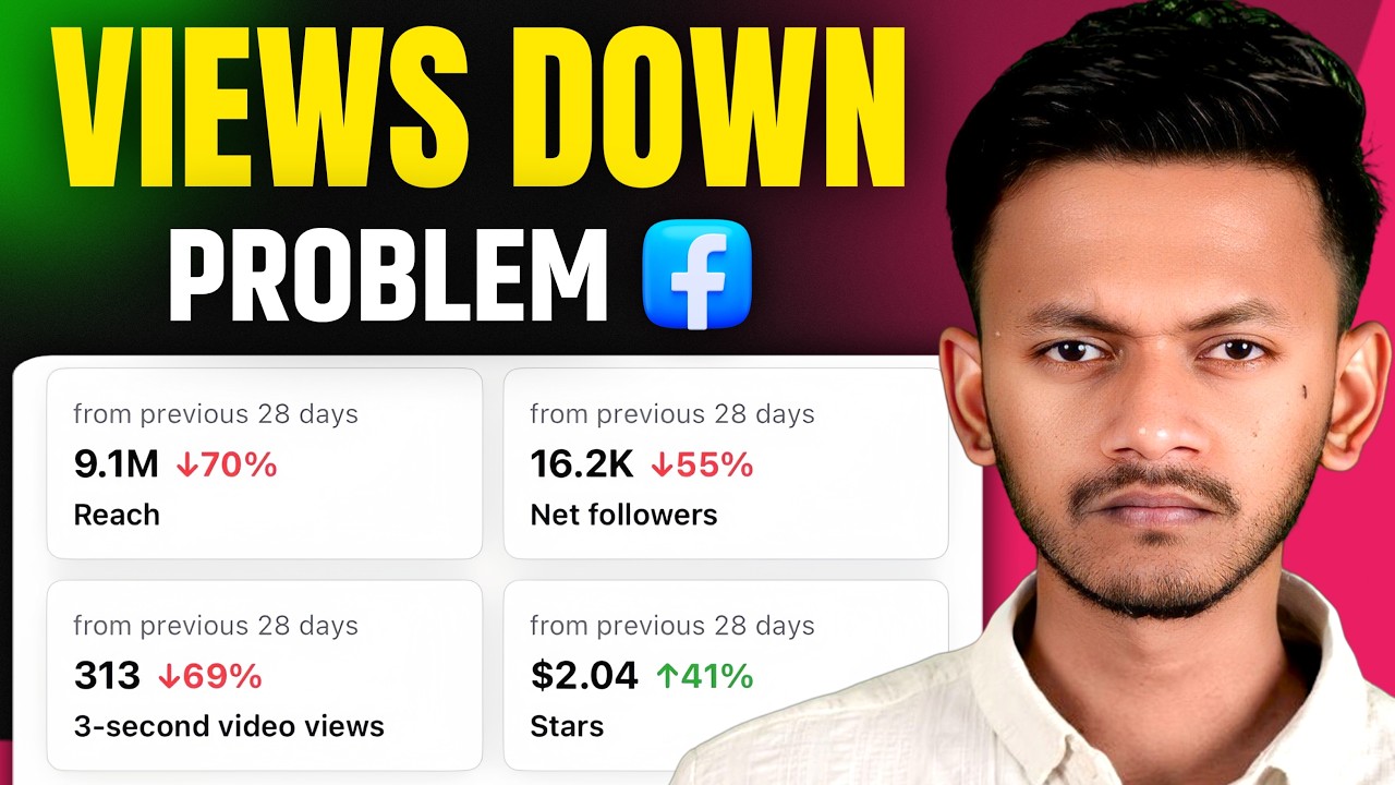 Facebook Professional Dashboard Views Down Problem 📉 | Facebook views problem