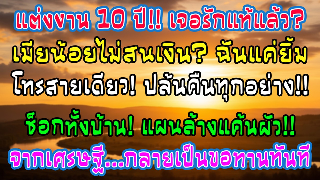 แต่งงาน 10 ปี สามีบอกว่าเจอรักแท้กับผู้หญิงไม่สนเงิน ฉันแค่โทรสายเดียว ทันใดนั้นทุกอย่างก็เปลี่ยน