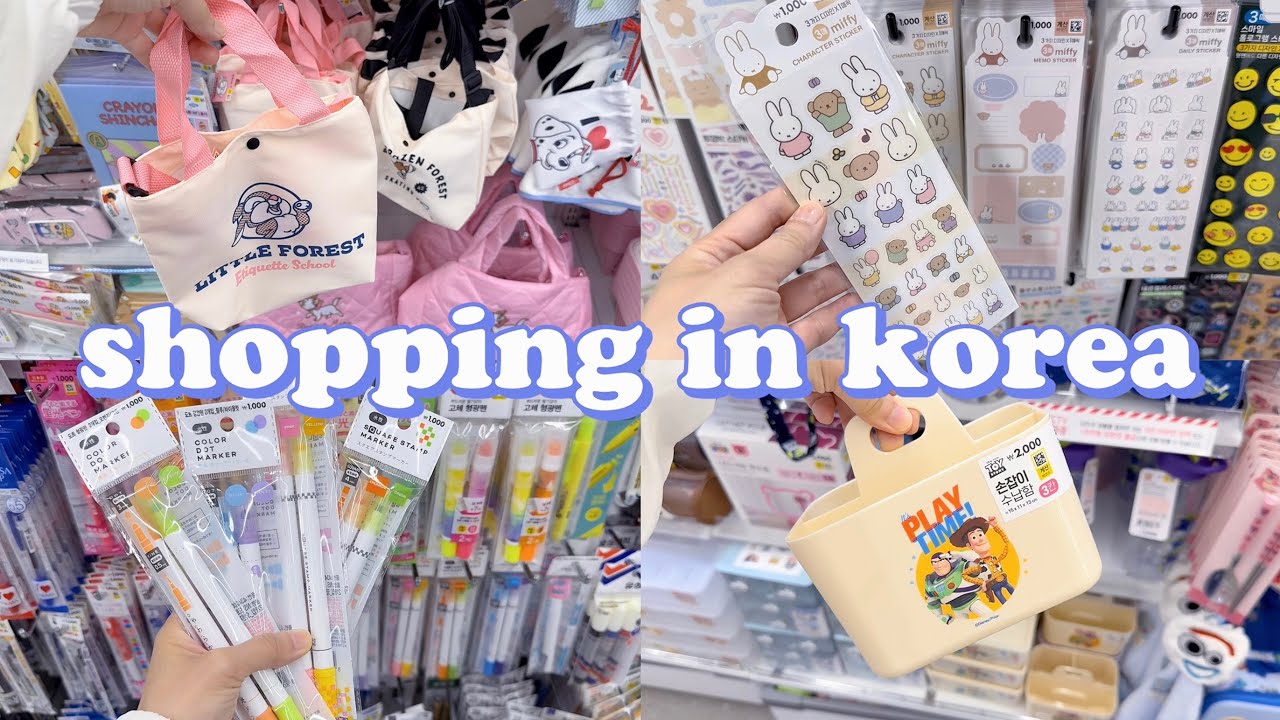 shopping in korea vlog 🇰🇷 daiso stationery haul 🎀 stamp markers, Miffy & more