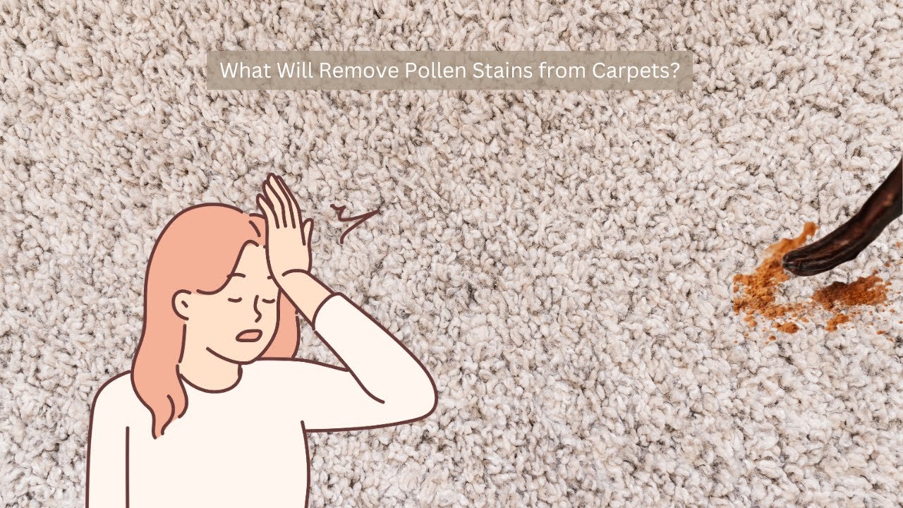 What removes pollen stains from carpet?