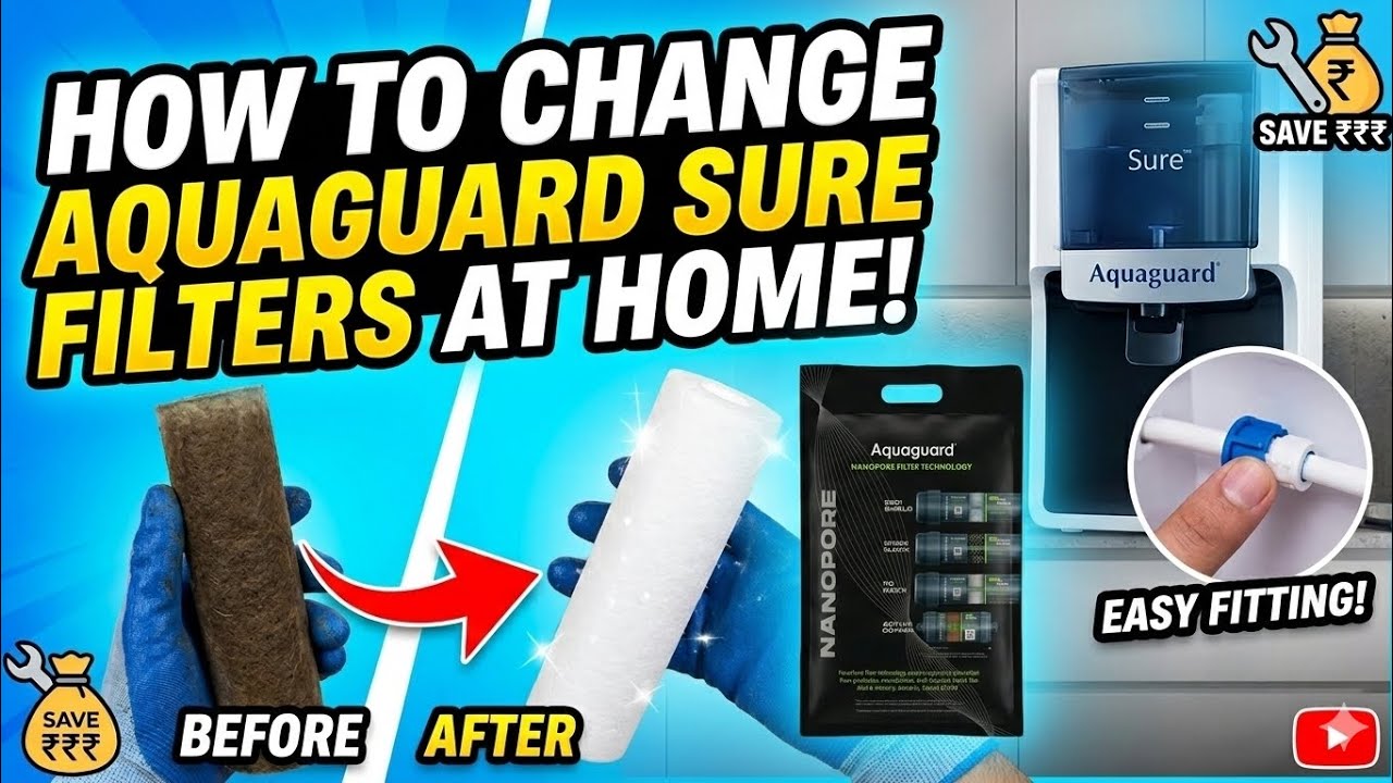 How to change Aquaguard RO water filter's and candles 