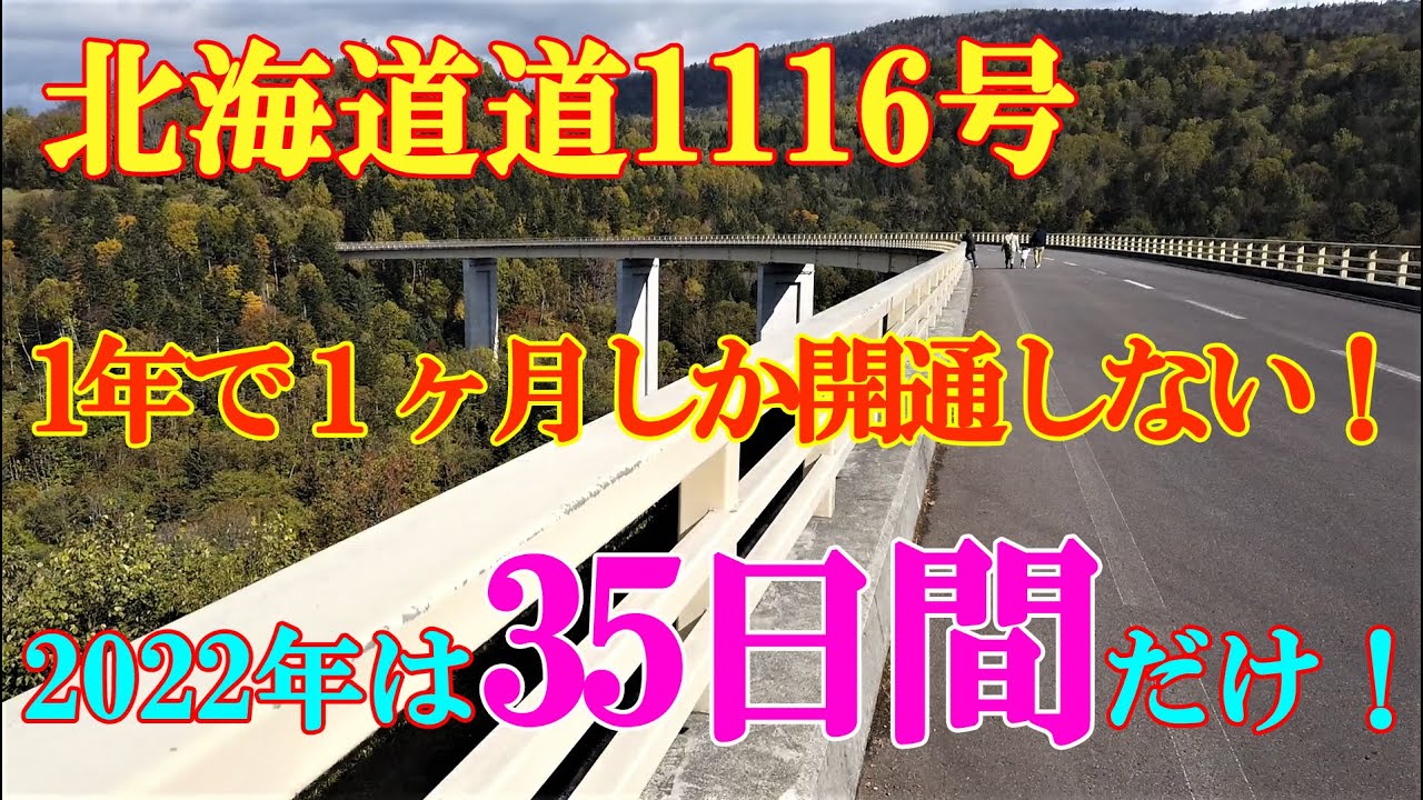 【北海道ドライブ・北海道道1116号】1年で1ヶ月間しか通れないチョボチナイゲート