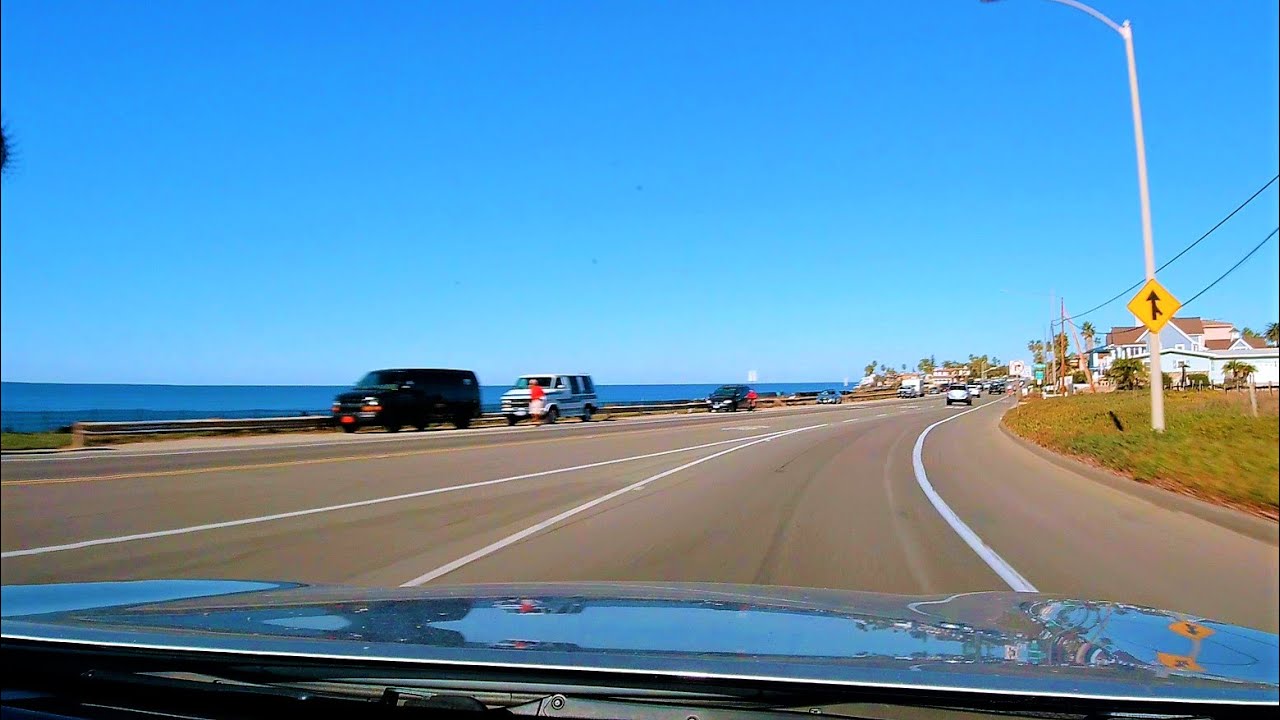 San Diego Carlsbad Driving on a Clear November Day