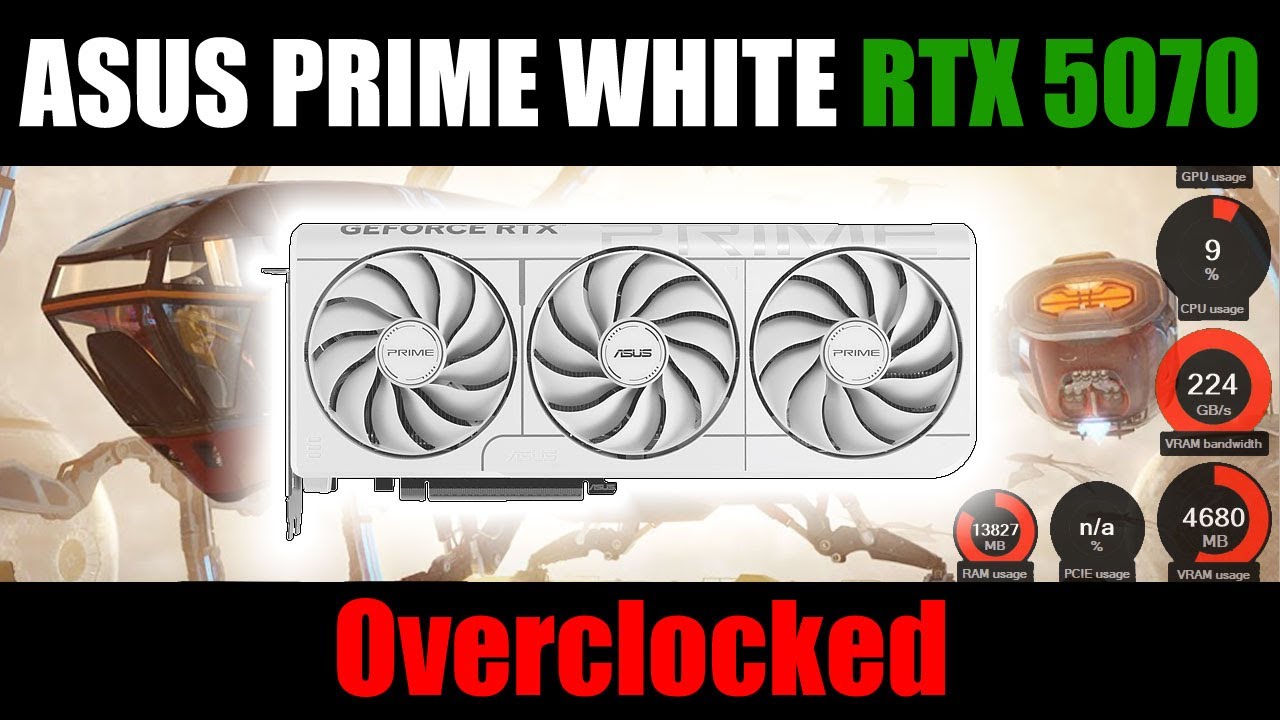 Asus PRIME RTX 5070 O12G WHITE | Overclocked