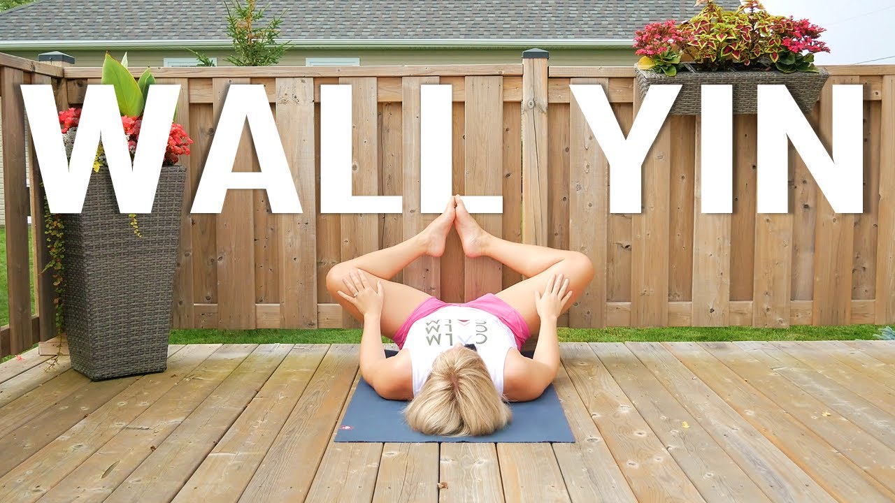 20 min Wall Yin Yoga | Calm the Mind & Release Tension in Your Feet, Legs and Hips
