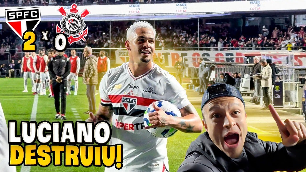 LUCIANO METEU 2 E SÃO PAULO AMASSOU O CORINTHIANS!!