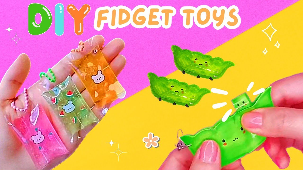 DIY Slime Key Chain / Easy Anti-Stress Pea Fidget Key Chain / How to make Fidget Toys