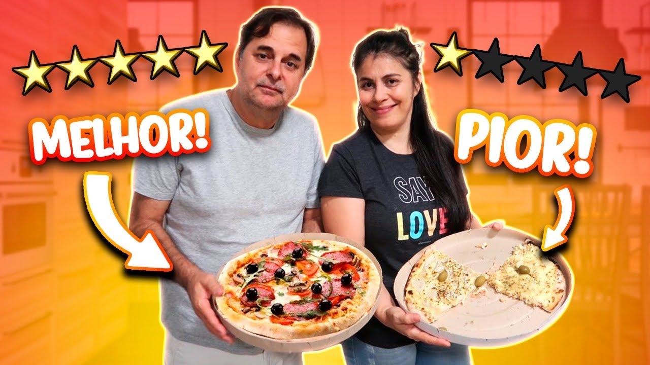 MEUS PAIS PROVARAM A PIZZA DE MELHOR E PIOR AVALIAÇÃO NO IFOOD!
